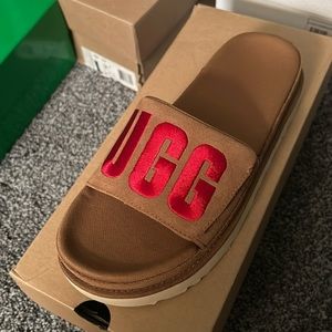 Ugg slides suede chestnut